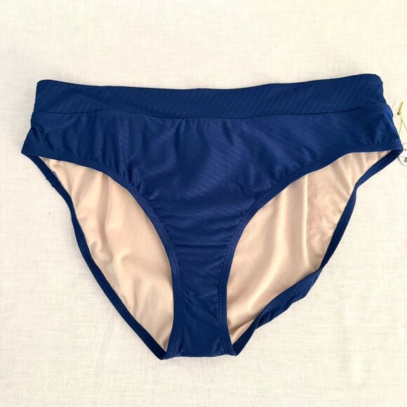 Mynah Womens Textured High Waist Bikini Swimsuit Bottom Size XXL Medium Coverage - Picture 1 of 9